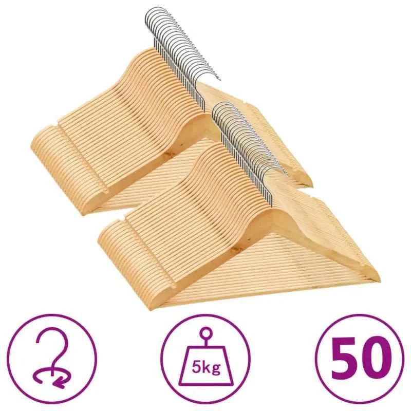 Houten kleerhangers met draaibare haak voor flexibel opbergen