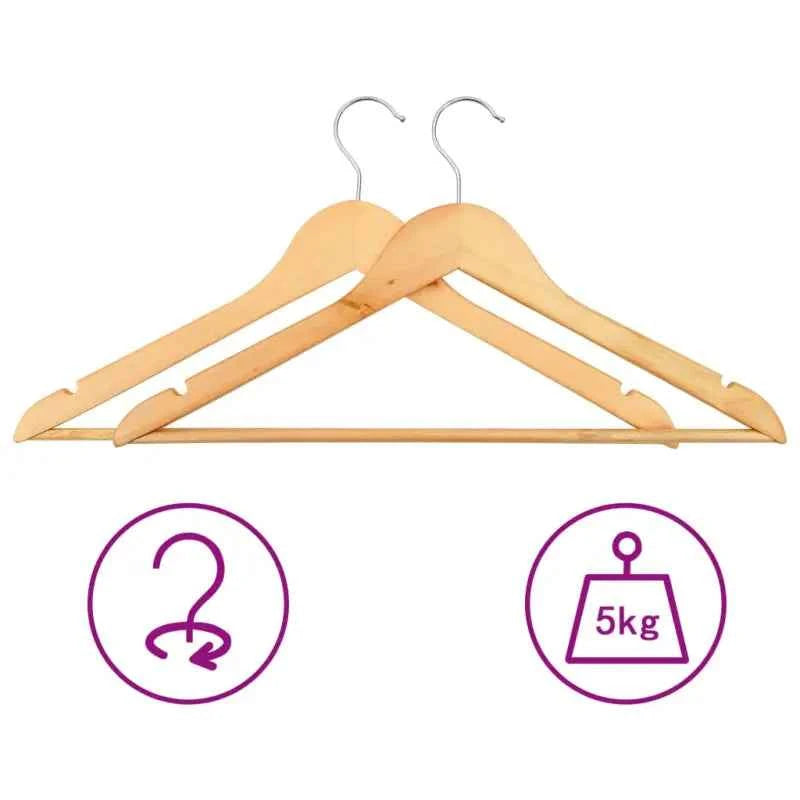 Houten kleerhangers met draaibare haak voor flexibel opbergen