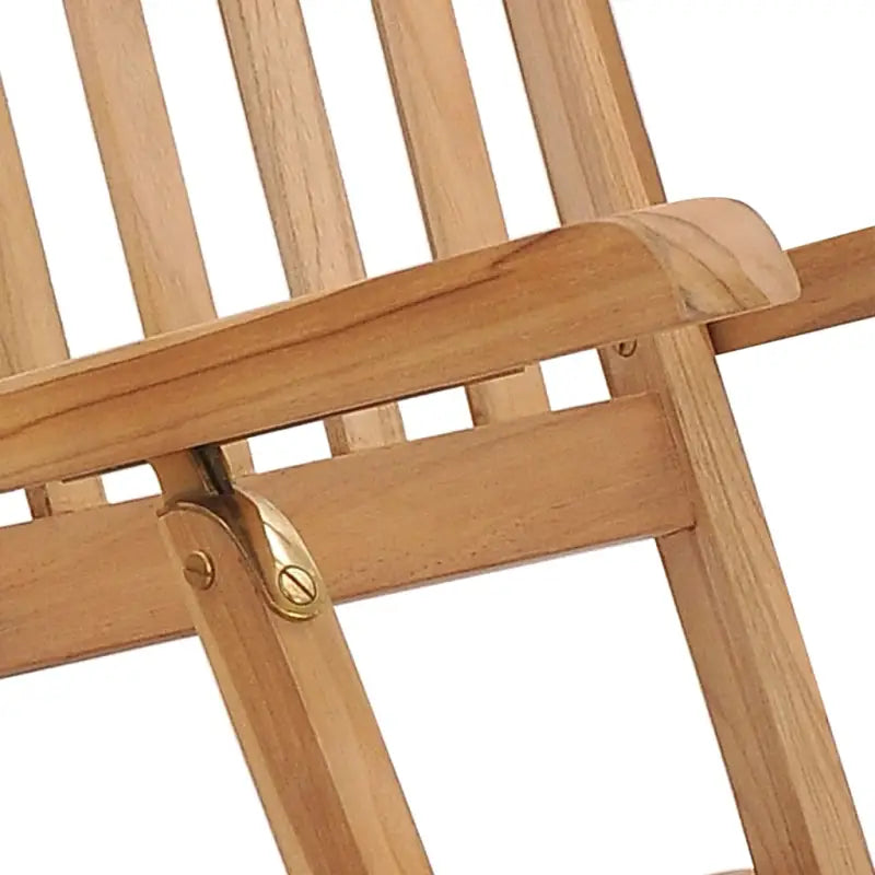 Houten ligstoelen met afneembare voetensteun en fijn geschuurd hard teakhout - Ligstoelen