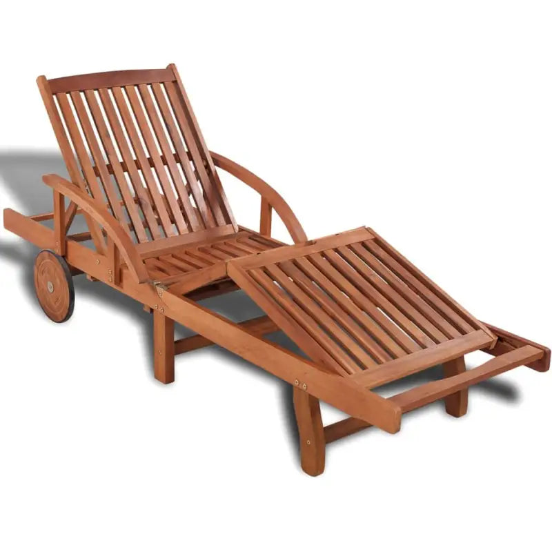 Houten Ligstoelen Set van Massief Acaciahout voor Buiten Gebruik - 1 / 1 ligbed - Ligstoelen