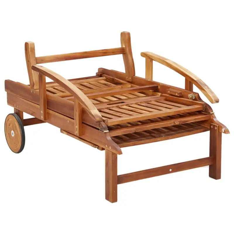 Houten Ligstoelen Set van Massief Acaciahout voor Buiten Gebruik - Ligstoelen