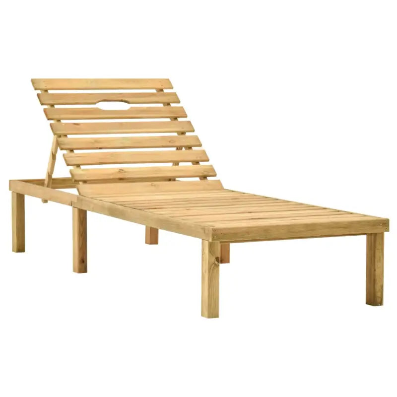 Houten Loungebed met Kussen en Tafeltje voor Buiten - Ligstoelen