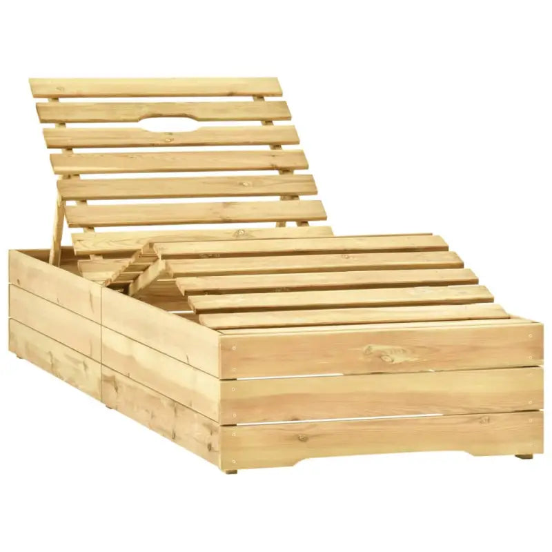 Houten loungebed voor tuin of terras met rustieke charme - 1 / Met tafel - Ligstoelen