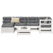 Houten loungeset in massief grenenhout met modulair ontwerp en comfortabele afmetingen - Tuinsets