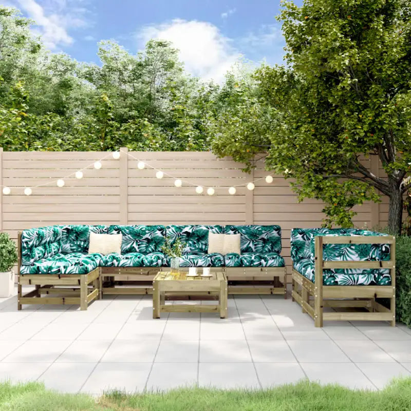 Houten loungeset in massief grenenhout voor je tuin of terras - Naturel geïmpregneerd - Tuinsets