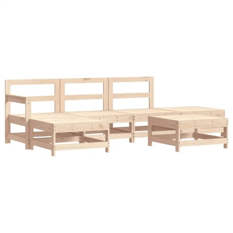 Houten loungeset in massief grenenhout voor je tuin of terras - Tuinsets