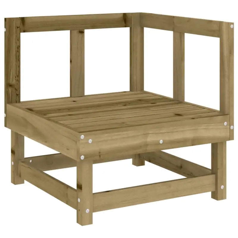 Houten loungeset met geïmpregneerd grenenhout en voetenbank salontafel - Tuinsets
