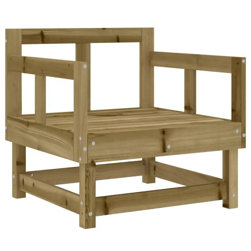 Houten loungeset met geïmpregneerd grenenhout en voetenbank salontafel - Tuinsets