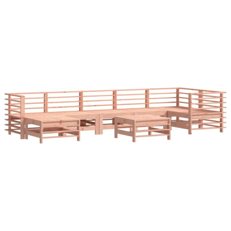 Houten loungeset met massief douglashout en voetenbank salontafel - Tuinsets