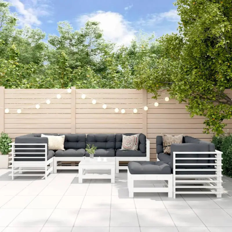 Houten loungeset met massief grenenhout en comfortabele kussens - Tuinsets