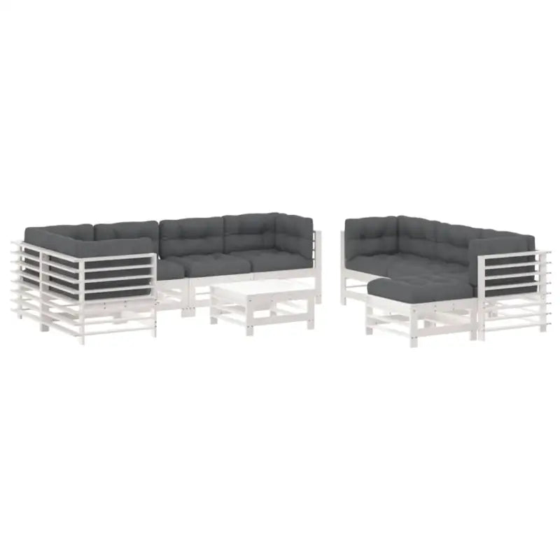 Houten loungeset met massief grenenhout en comfortabele kussens - Tuinsets