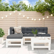 Houten loungeset met massief grenenhout en voetenbank voor tuinplezier - Tuinsets