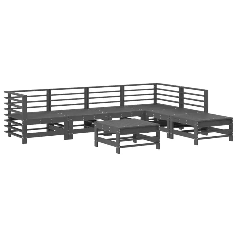 Houten loungeset met massief grenenhout en voetenbank salontafel - Tuinsets
