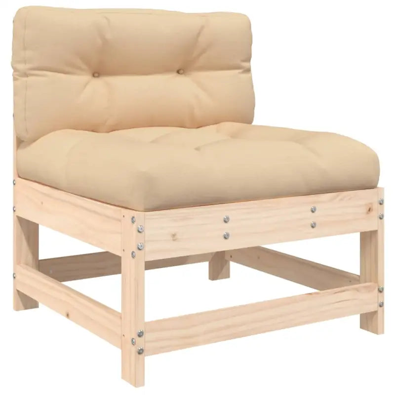 Houten loungeset met massief grenenhout en voetenbank salontafel - Tuinsets
