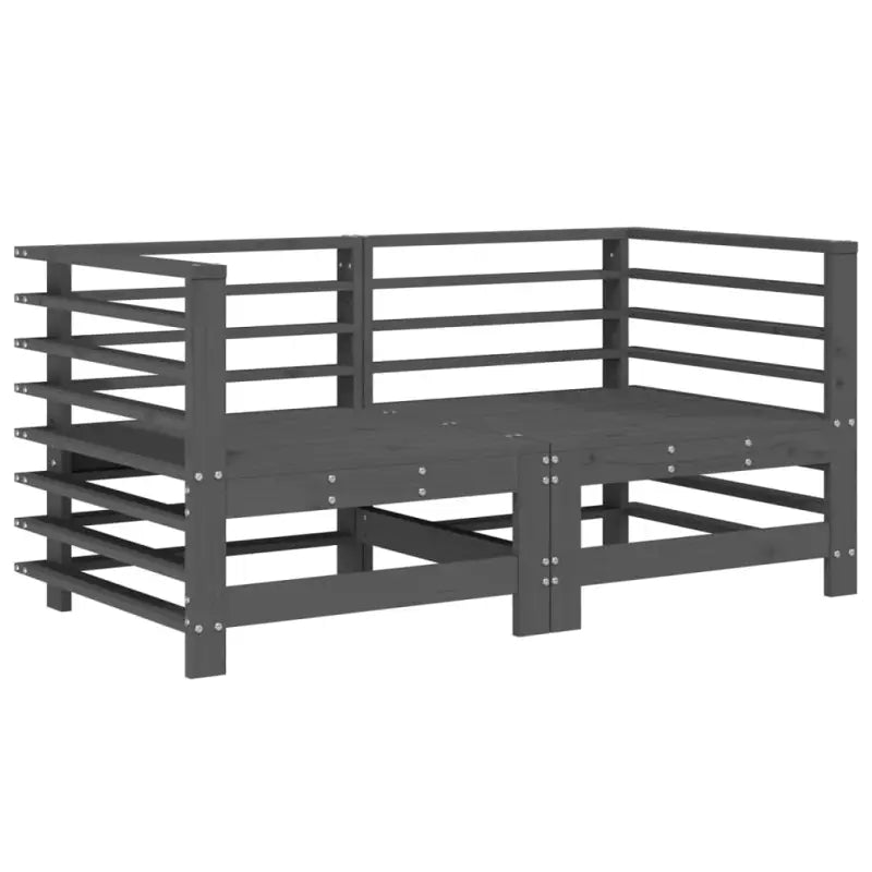 Houten loungeset met massief grenenhout en voetenbank salontafel - Tuinsets