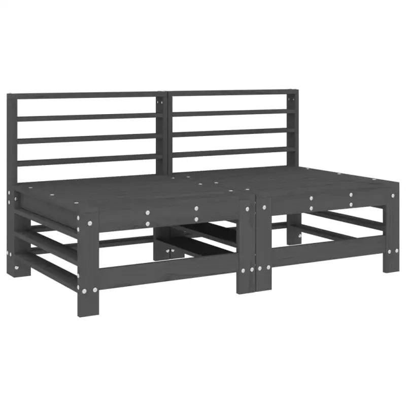 Houten loungeset met massief grenenhout en voetenbank salontafel - Tuinsets
