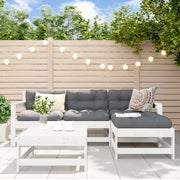 Houten loungeset met massief grenenhout en voetenbank voor in de tuin - Tuinsets