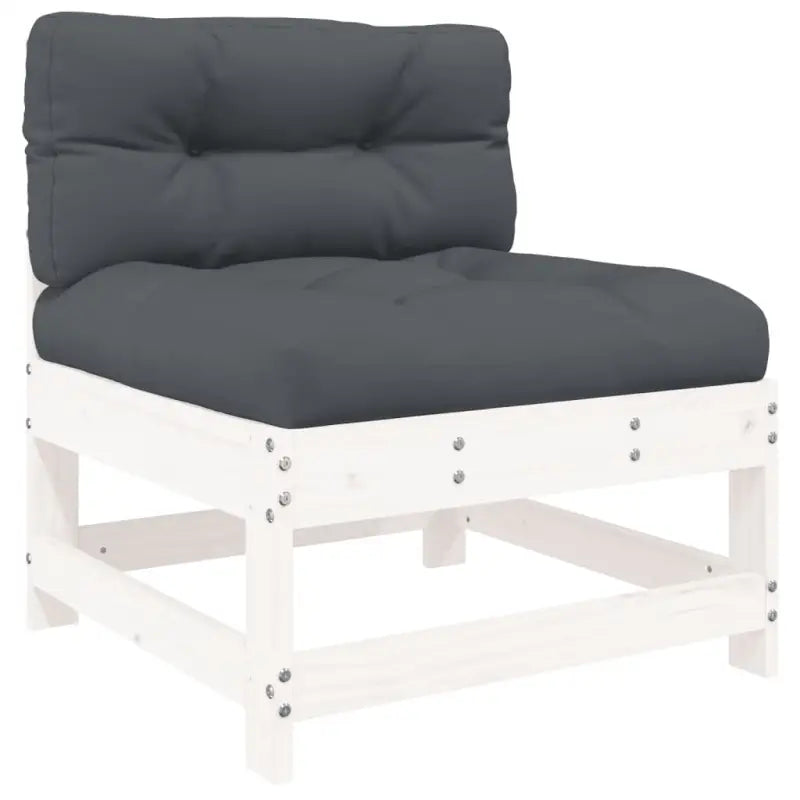 Houten loungeset met massief grenenhout en voetenbank voor tuin of terras - Tuinsets