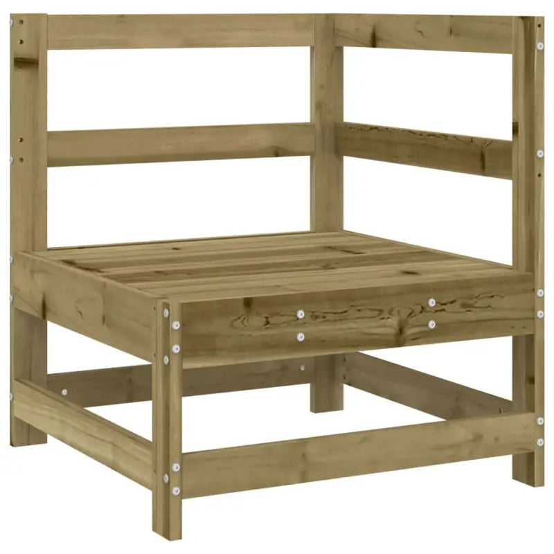 Houten loungeset met modulair ontwerp en comfortabele afmetingen zitting - Tuinsets