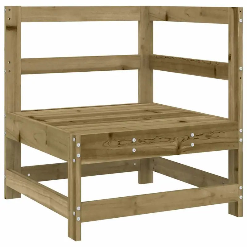 Houten loungeset met modulair ontwerp en comfortabele afmetingen zitting - Tuinsets