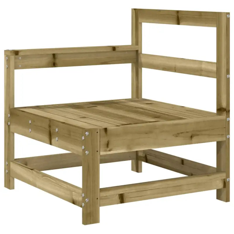 Houten loungeset met modulair ontwerp en comfortabele afmetingen zitting - Tuinsets