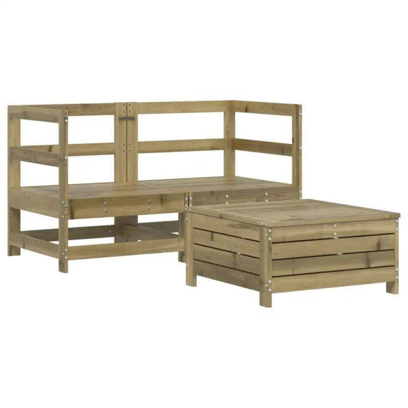 Houten loungeset met modulair ontwerp voor je tuin of terras - Tuinsets