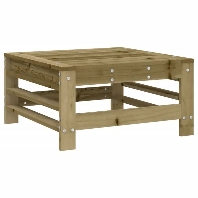 Houten loungeset met voetenbank en salontafel van geïmpregneerd grenenhout - Tuinsets