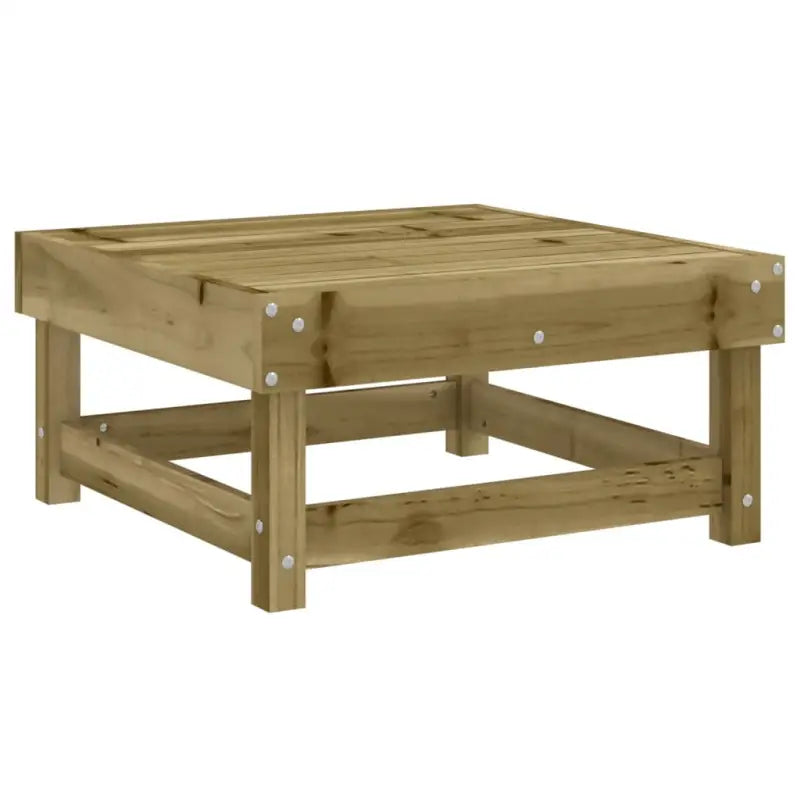 Houten loungeset met voetenbank en salontafel van geïmpregneerd grenenhout - Tuinsets