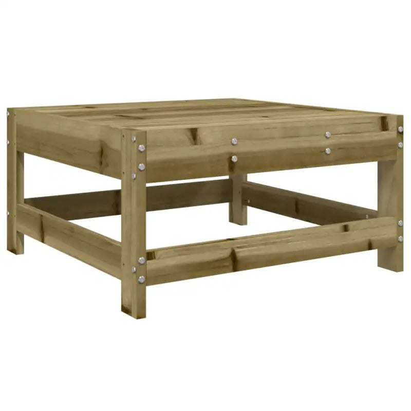 Houten loungeset met voetenbank en salontafel van geïmpregneerd grenenhout - Tuinsets