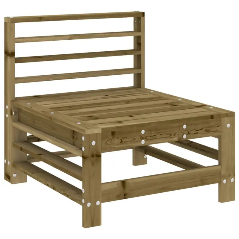 Houten loungeset met voetenbank en salontafel van geïmpregneerd grenenhout - Tuinsets