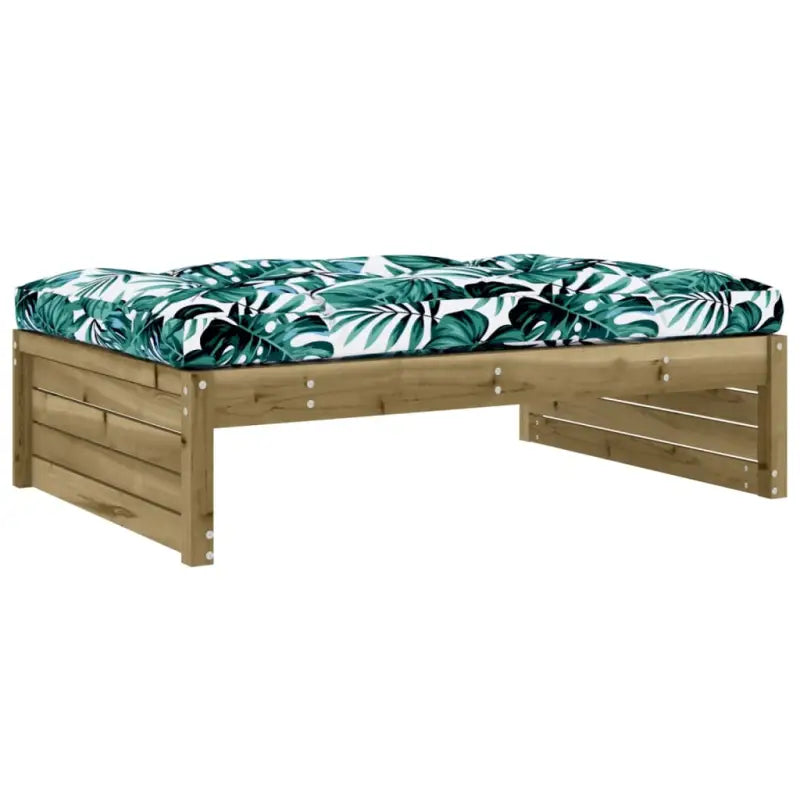 Houten loungeset met voetenbank en salontafel voor gezellige tuinen - Tuinsets
