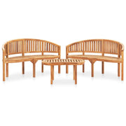 Houten loungeset van hard teakhout met een fijn geschuurde afwerking - Tuinsets