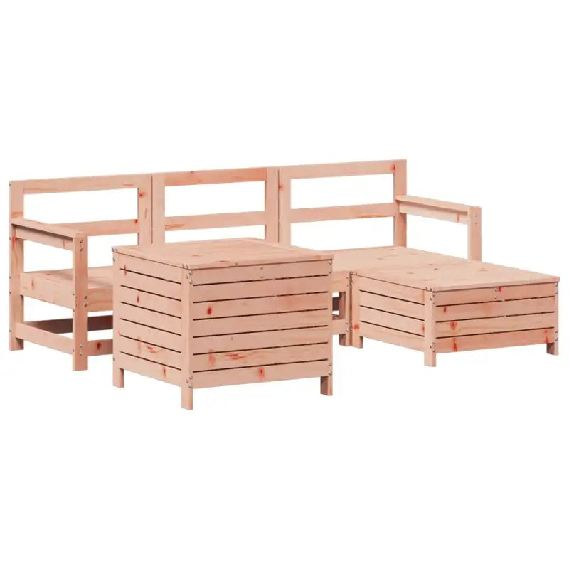Houten loungeset van massief Douglas vurenhout voor je tuin of terras - Tuinsets