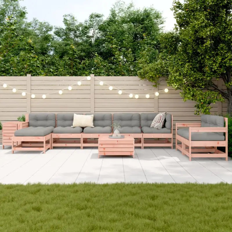 Houten loungeset van massief Douglas vurenhout voor tuin en terras - Tuinsets