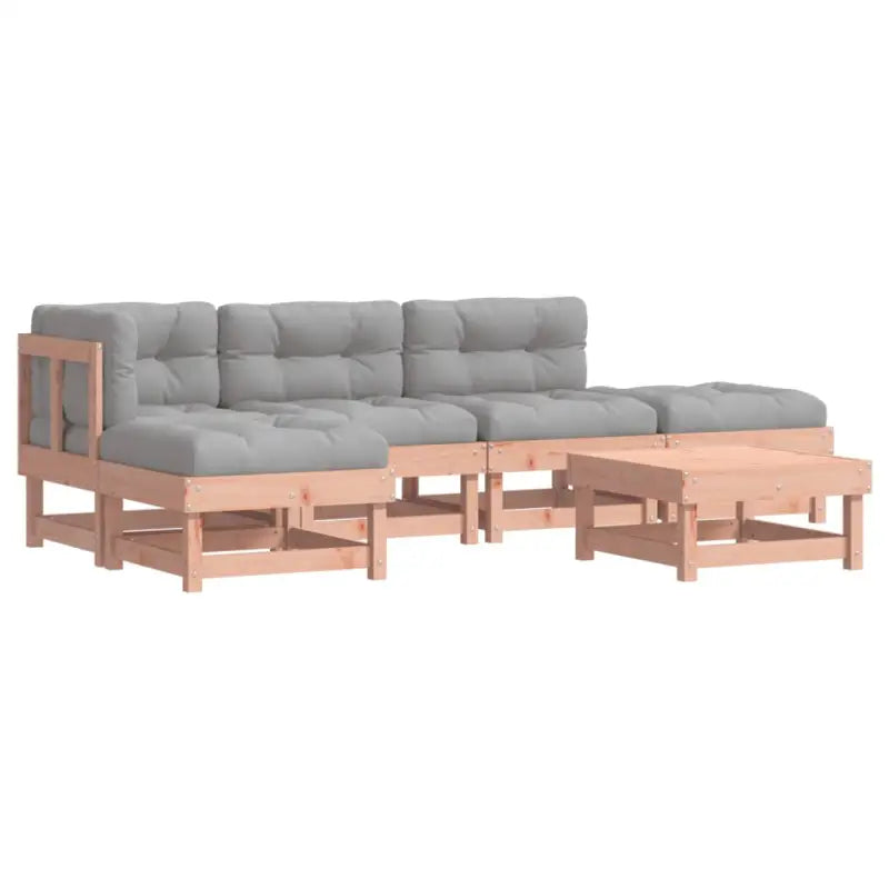Houten loungeset van massief douglashout voor tuin en terras - Tuinsets
