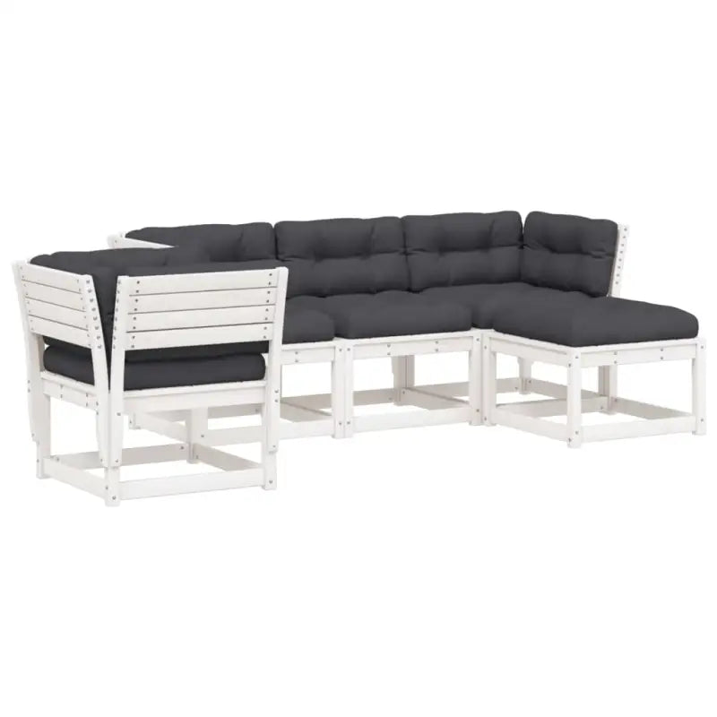Houten loungeset van massief grenenhout met elegante afmetingen - Tuinsets