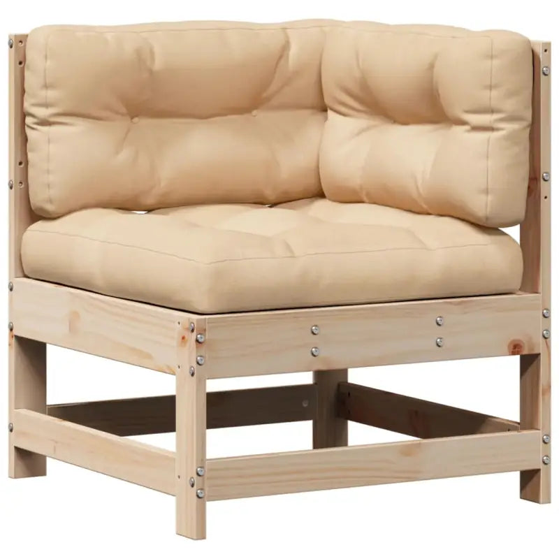 Houten loungeset van massief grenenhout met gelat ontwerp en modulair design - Tuinsets