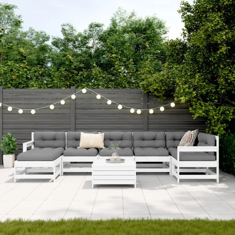 Houten loungeset van massief grenenhout met modulair ontwerp voor tuinfeest - Tuinsets