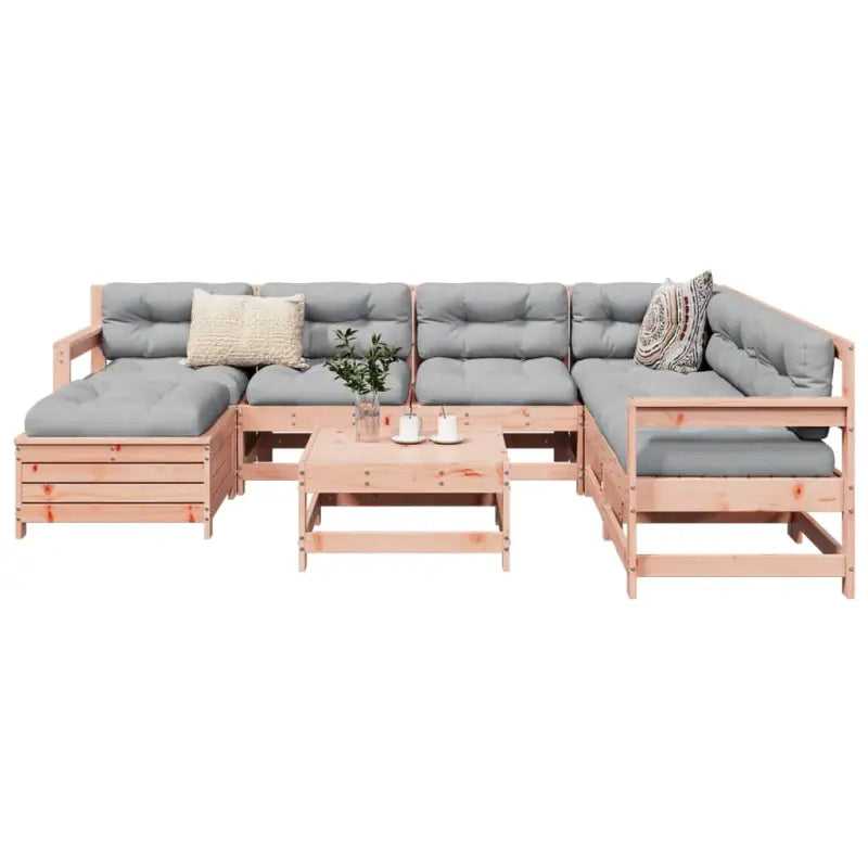 Houten loungeset van massief grenenhout met modulair ontwerp - Natuurlijk douglashout - Tuinsets