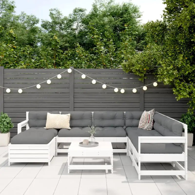 Houten loungeset van massief grenenhout met modulair ontwerp - Tuinsets