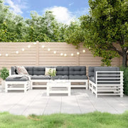 Houten loungeset van massief grenenhout met voetenbank en salontafel - Tuinsets