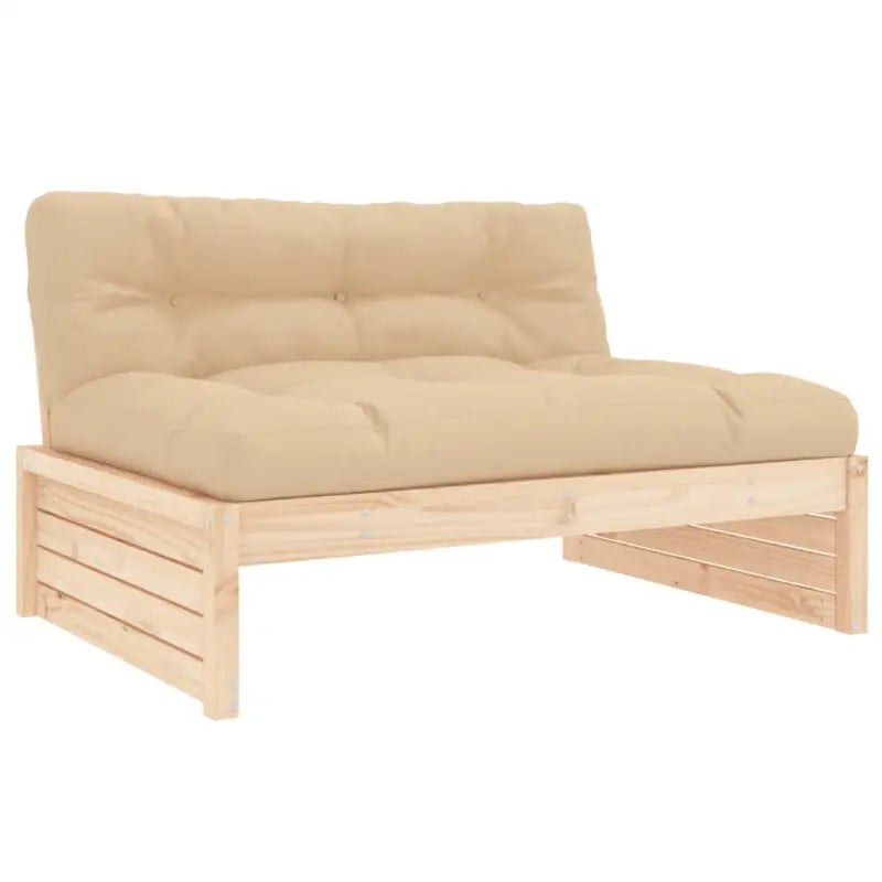 Houten loungeset van massief grenenhout met voetenbank en salontafel - Tuinsets