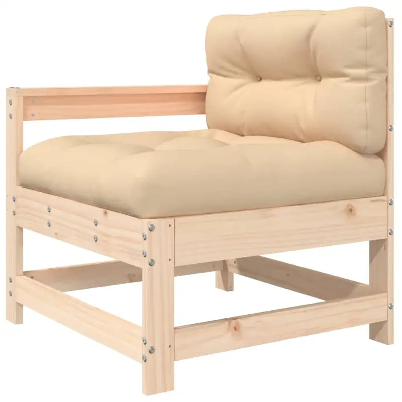 Houten loungeset van massief grenenhout met voetenbank en salontafel - Tuinsets