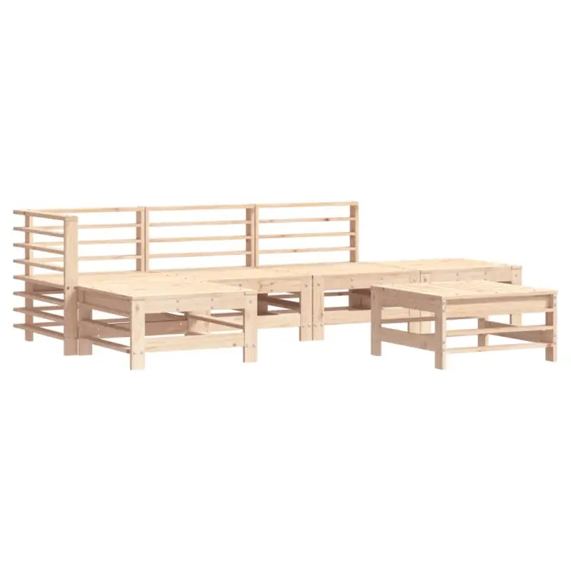 Houten loungeset van massief grenenhout voor in de tuin - Tuinsets