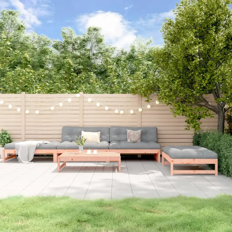 Houten loungeset van massief grenenhout voor tuin of terras - Natuurlijk douglashout - Tuinsets
