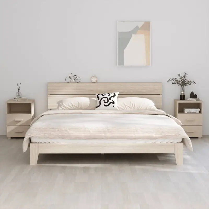 Houten nachtkastje van massief grenenhout voor je interieur - Nachtkastjes
