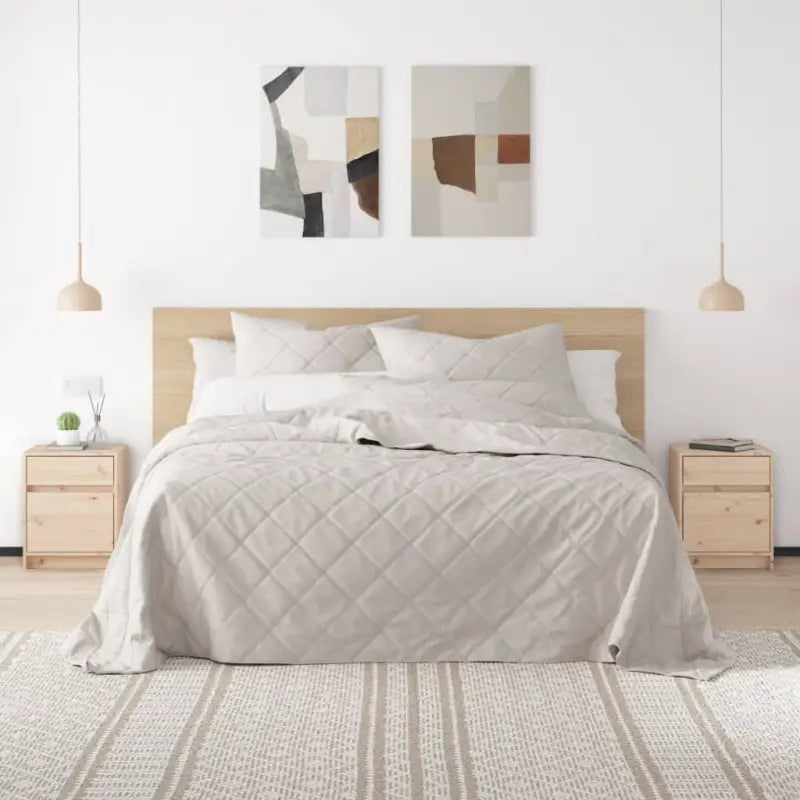 Houten nachtkastje van massief grenenhout voor je interieur - Naturel / 1 - Nachtkastjes