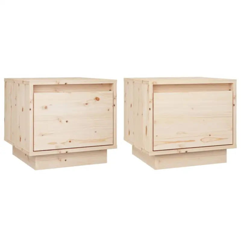 Houten nachtkastjes van massief grenenhout met moderne charme - Nachtkastjes