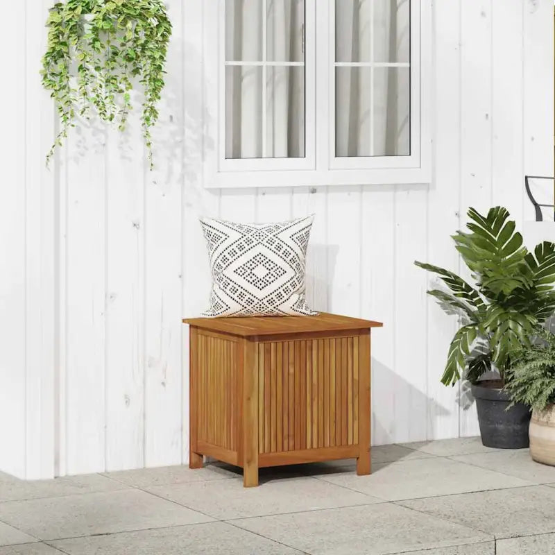 Houten opbergbox voor buiten van massief acaciahout met olieafwerking - 60 x 50 x 58 cm - Opbergboxen voor buiten