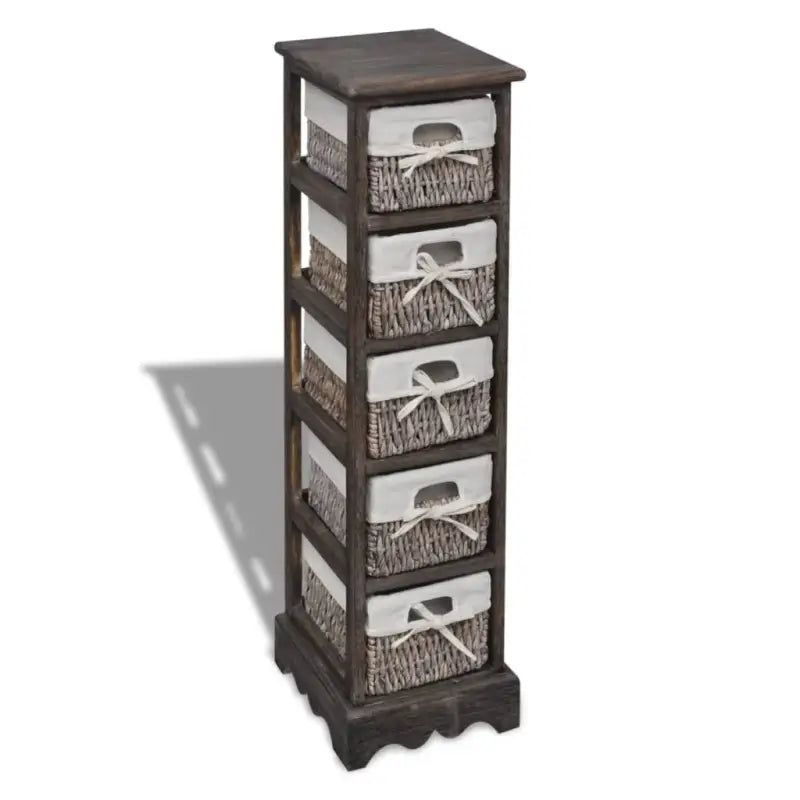 Houten Opbergkast met Trendy Design voor Inrichting - Bruin / 25 x 28 x 90 cm / 1 - Opbergkasten & lockerkasten